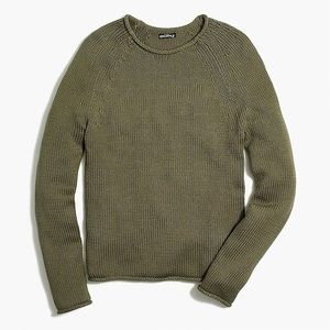 J Crew Olive Crew Neck Sweater XS